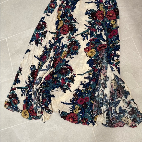 Free People Through the Vine Floral Maxi Dress in Ivory Combo Size XS - Picture 14 of 16